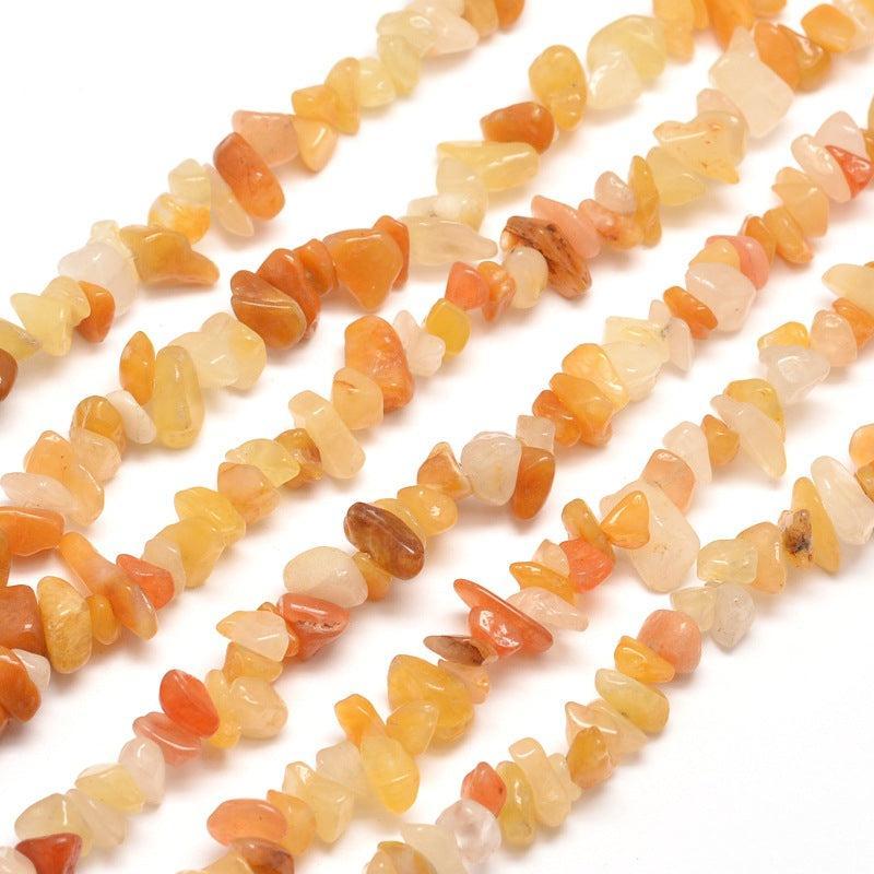 Natuursteen chips Yellow Jade 5x8mm - ± 20 gram-Kralen-Kraaltjes van Renate