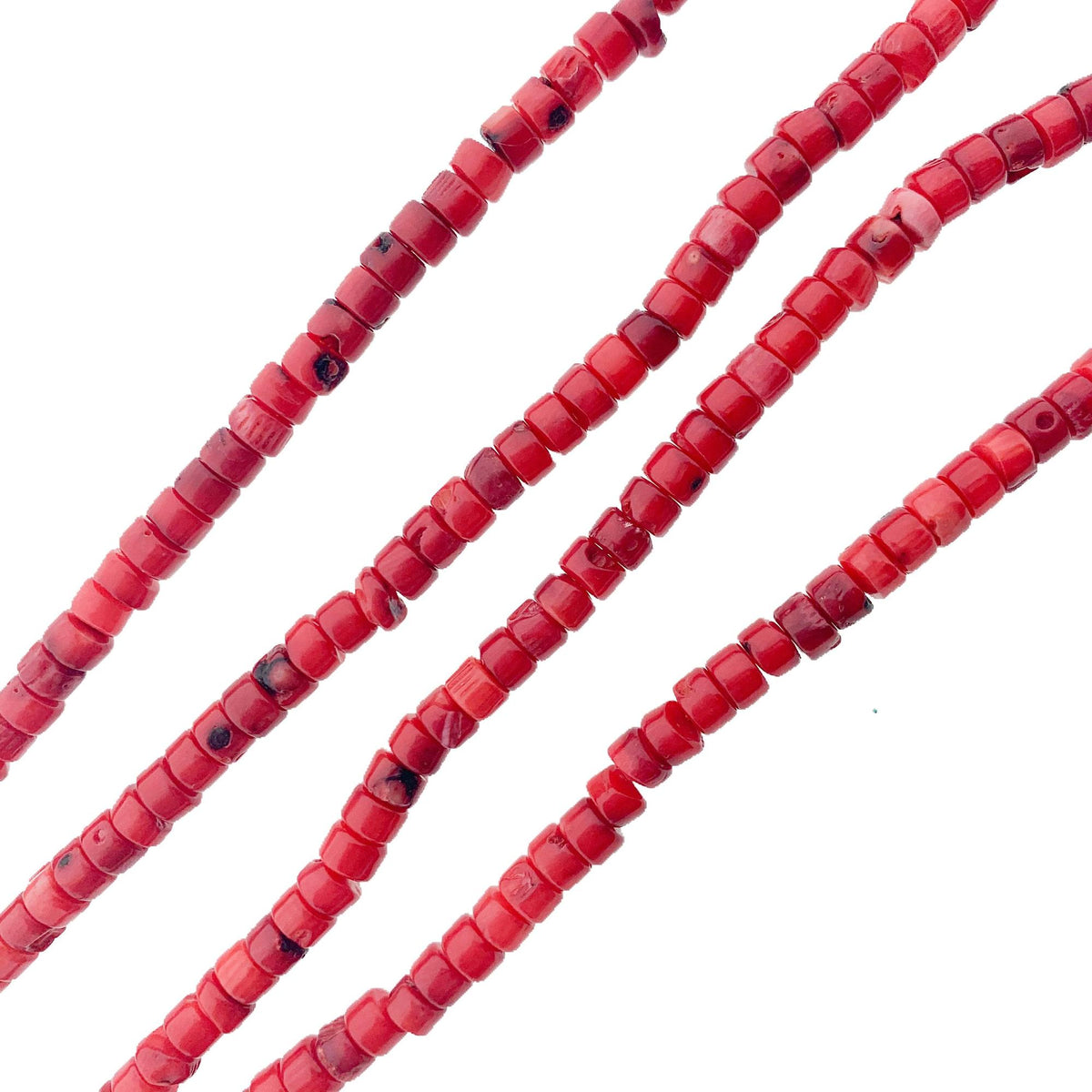 Natuursteen disc Koraal rood 7x4mm - 6 stuks-Kraaltjes van Renate