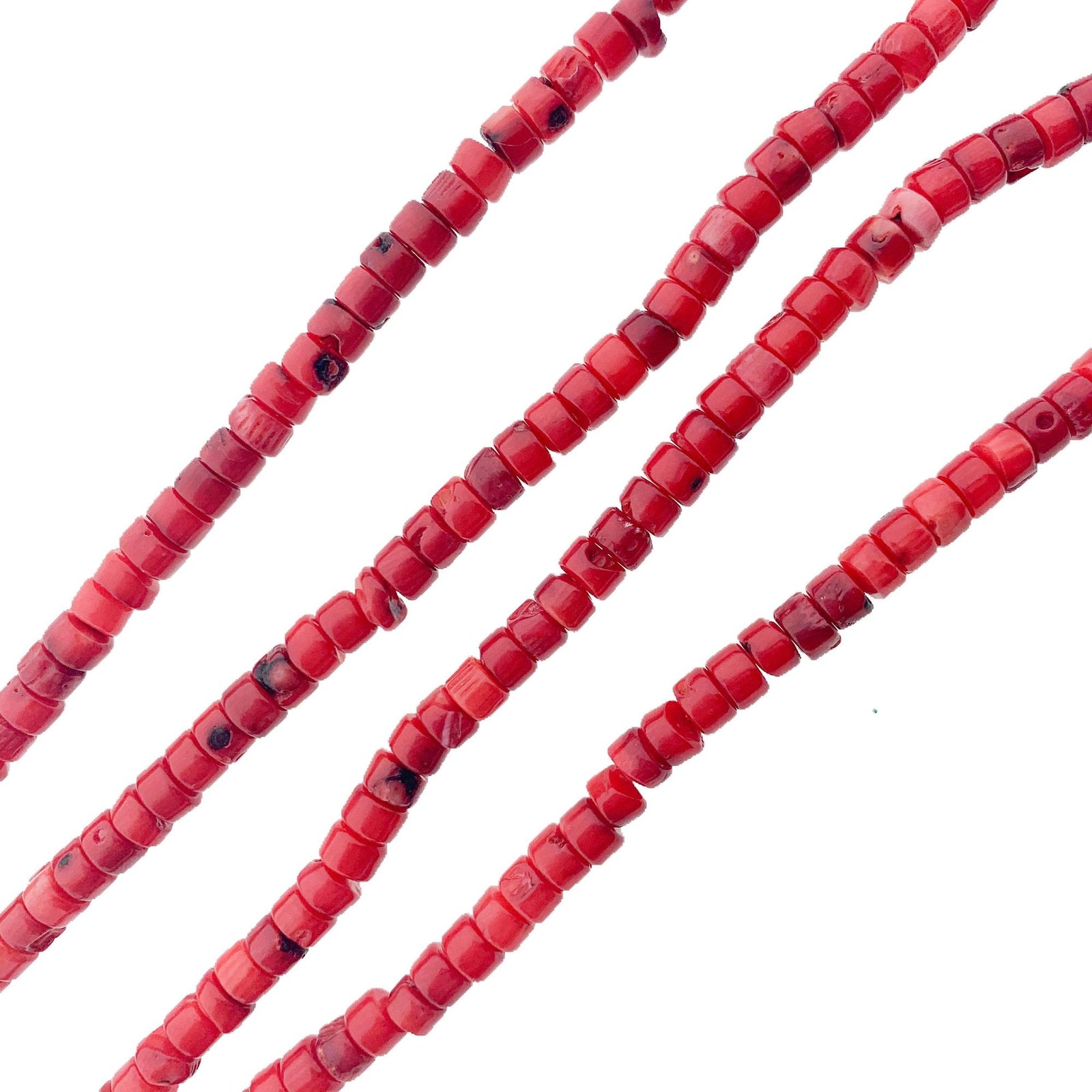 Natuursteen disc Koraal rood 7x4mm - 6 stuks-Kraaltjes van Renate