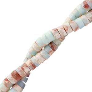 Natuursteen disc rond plat Light turquoise 4mm - 5 stuks-Kraaltjes van Renate