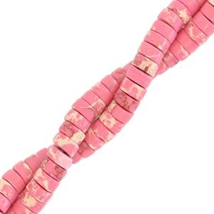 Natuursteen disc rond plat Marble azalea pink 4mm - 5 stuks-Kraaltjes van Renate