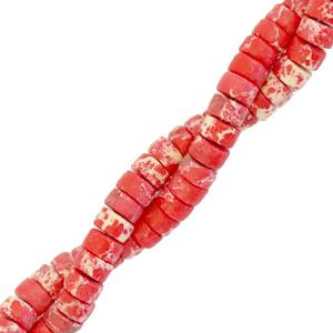 Natuursteen disc rond plat Marble red 4mm - 5 stuks-Kraaltjes van Renate