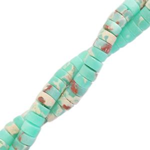 Natuursteen disc rond plat Marble turquoise green 4mm - 5 stuks-Kraaltjes van Renate