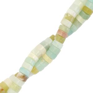Natuursteen disc rond plat Soft turquoise 4mm - 5 stuks-Kraaltjes van Renate