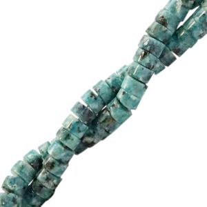 Natuursteen disc rond plat Turquoise blue 4mm - 5 stuks-Kraaltjes van Renate