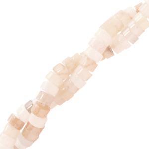 Natuursteen disc rond plat White peach 4mm - 5 stuks-Kraaltjes van Renate