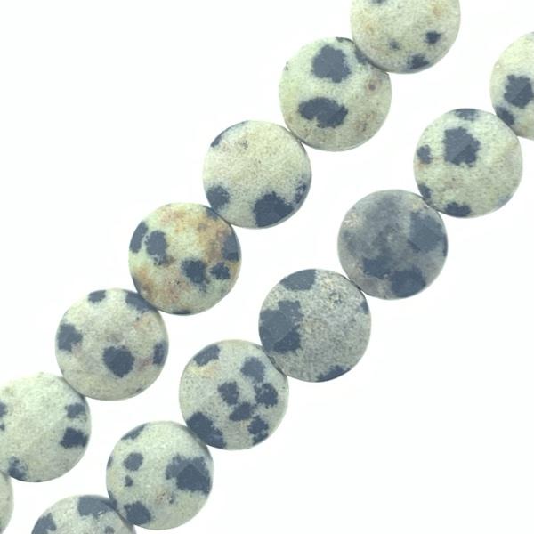 Natuursteen facet rond plat Dalmatier Jasper 6mm-Kraaltjes van Renate