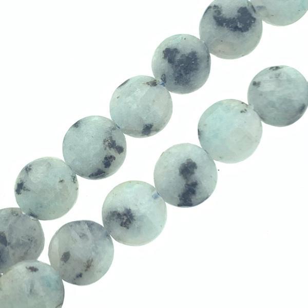 Natuursteen facet rond plat Larimar 6mm-Kraaltjes van Renate