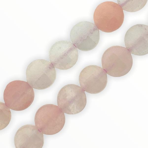 Natuursteen facet rond plat Pink Aventurine 6mm-Kraaltjes van Renate