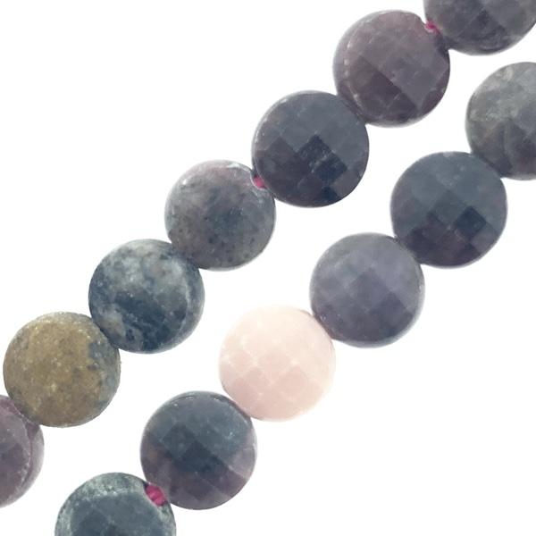 Natuursteen facet rond plat Rhodonite 6mm-Kraaltjes van Renate