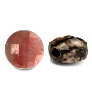 Natuursteen facet rond plat Rose black 7mm-Kraaltjes van Renate