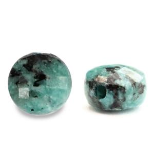 Natuursteen facet rond plat Turquoise blue 5mm-Kraaltjes van Renate