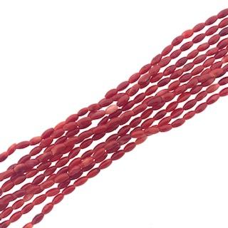 Natuursteen kraal Koraal rood 6x3mm - 12 stuks-Kraaltjes van Renate