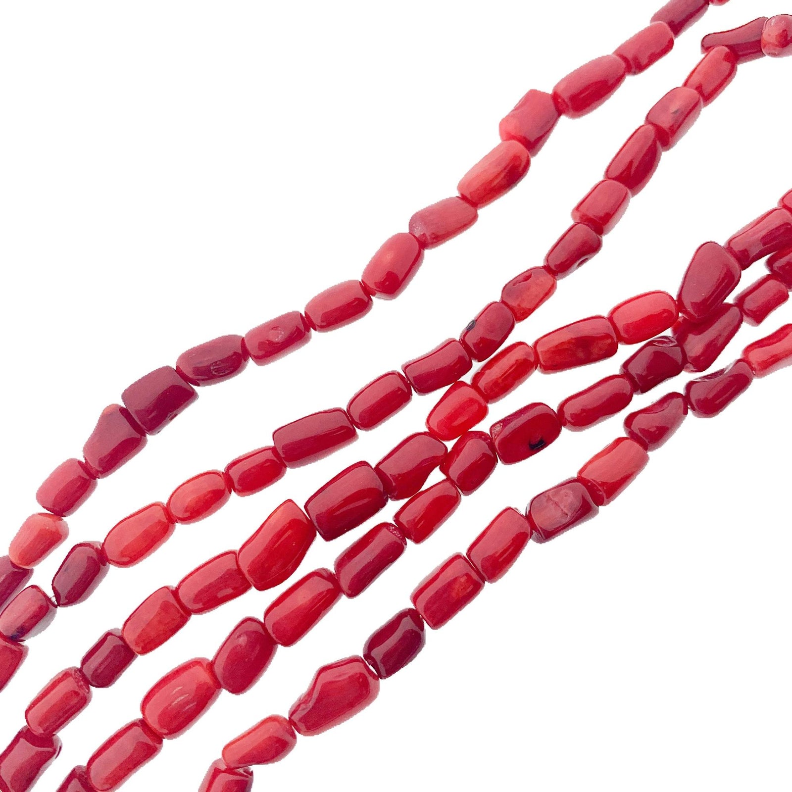 Natuursteen kraal Koraal rood 7x5mm - 5 stuks-Kraaltjes van Renate