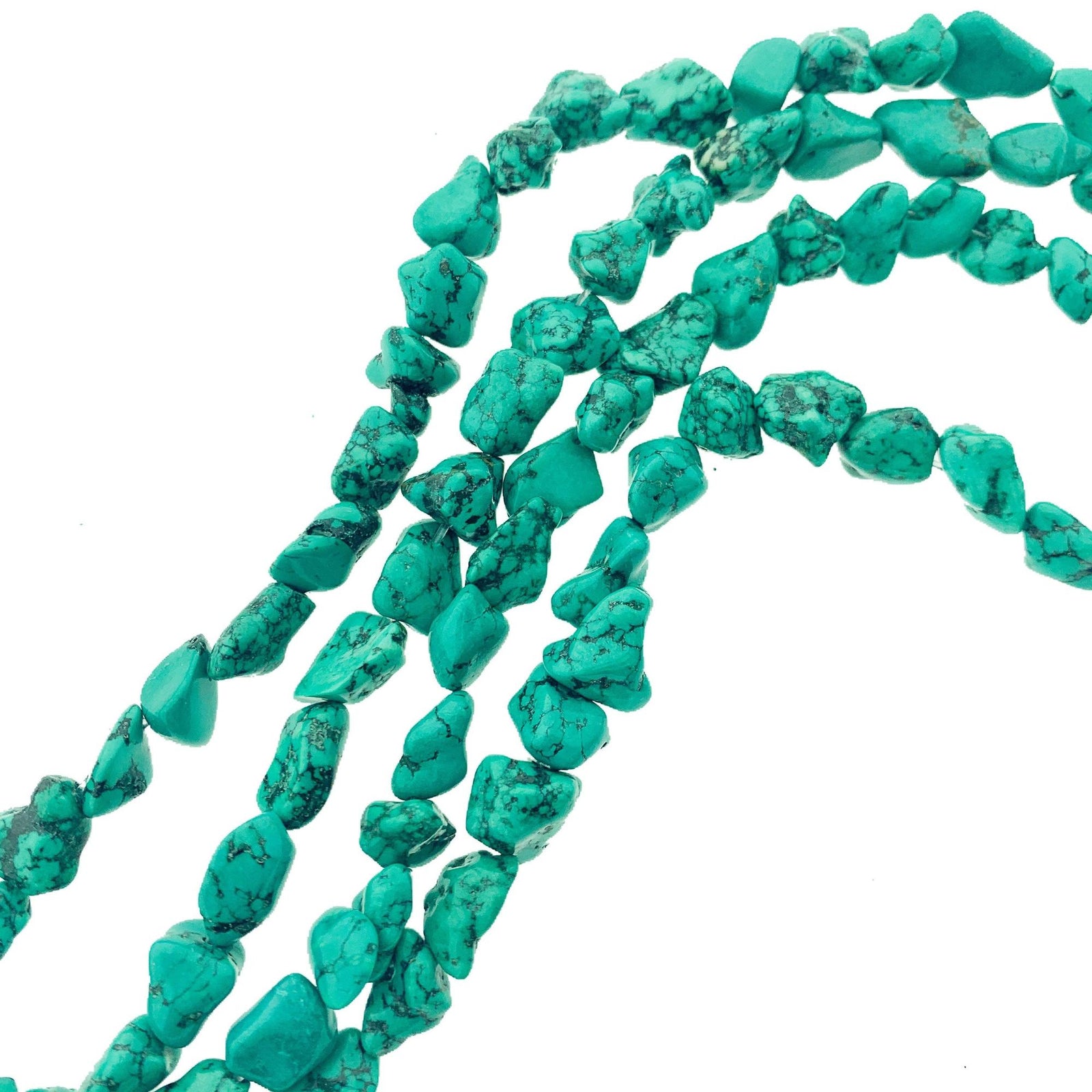 Natuursteen kraal Turquoise 8-12mm-Kraaltjes van Renate