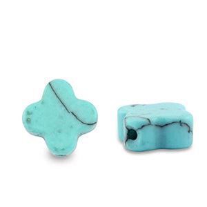 Natuursteen kraal calciet klaver Turquois 7mm-Kralen-Kraaltjes van Renate