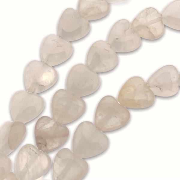 Natuursteen kraal hart Rose Quartz 10x10x5mm-Kraaltjes van Renate