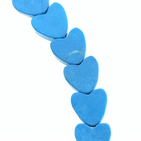 Natuursteen kraal hart plat Turquoise 6mm-Kraaltjes van Renate