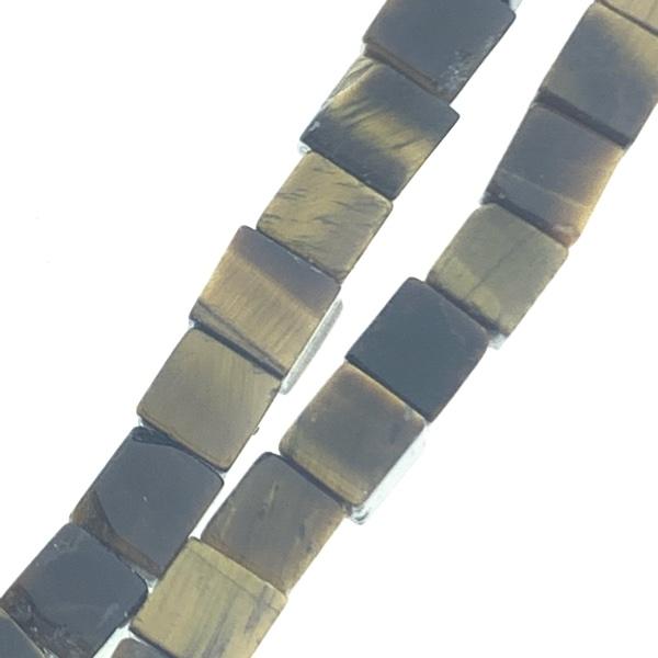 Natuursteen vierkant Tiger Eye 6mm-Kraaltjes van Renate