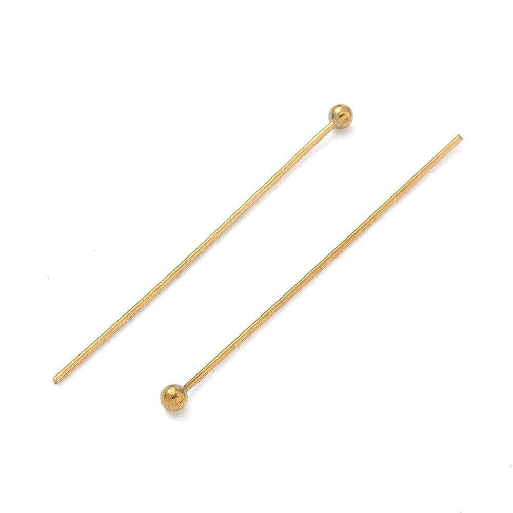 Nietstift Premium RVS Goud 18K plated 34.5mm - per 3 stuks-Onderdelen-Kraaltjes van Renate
