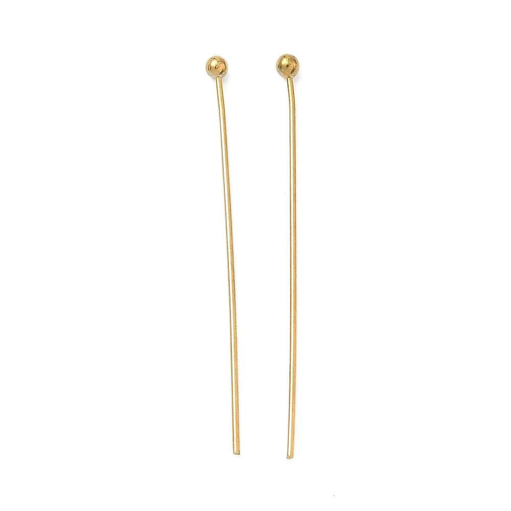Nietstift Premium RVS Goud 18K plated 34.5mm - per 3 stuks-Onderdelen-Kraaltjes van Renate