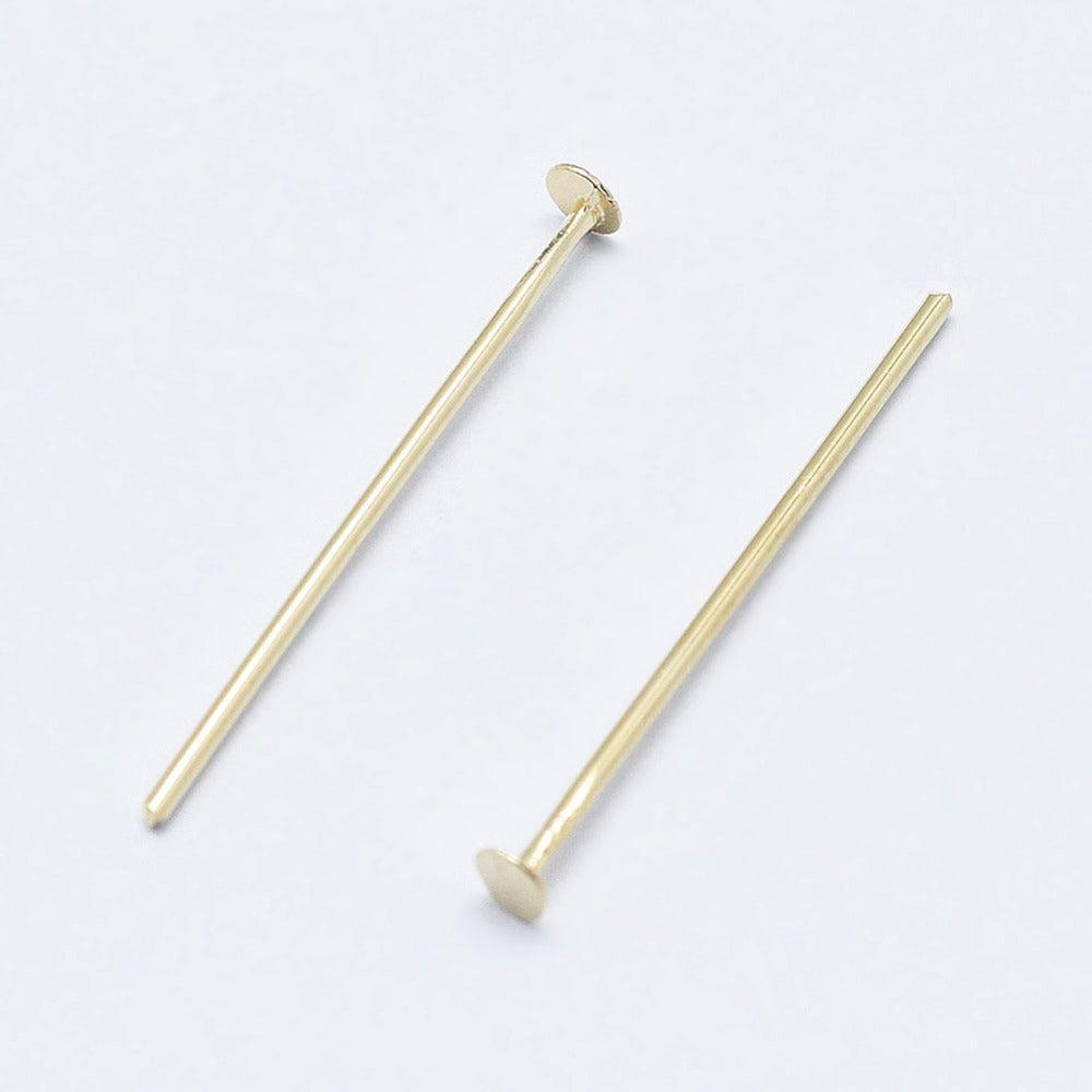 Nietstiften 18k Gold plated 45x0.7mm - 8 stuks-Onderdelen-Kraaltjes van Renate