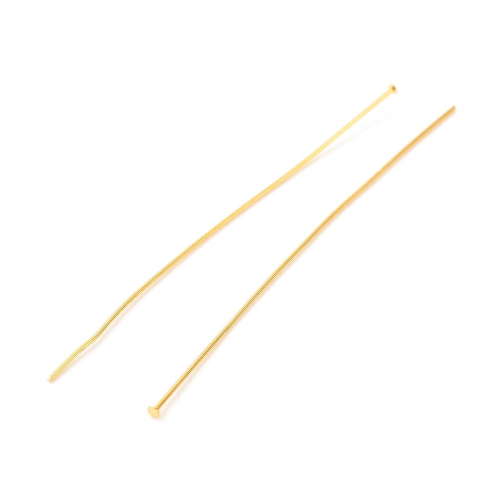 Nietstiften 18k Gold plated 51x0.5mm - 12 stuks-Onderdelen-Kraaltjes van Renate