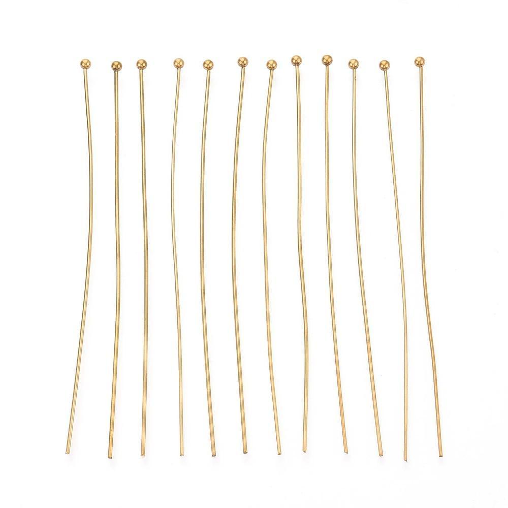 Nietstiften 18k Gold plated 70x2mm - 3 stuks-Onderdelen-Kraaltjes van Renate