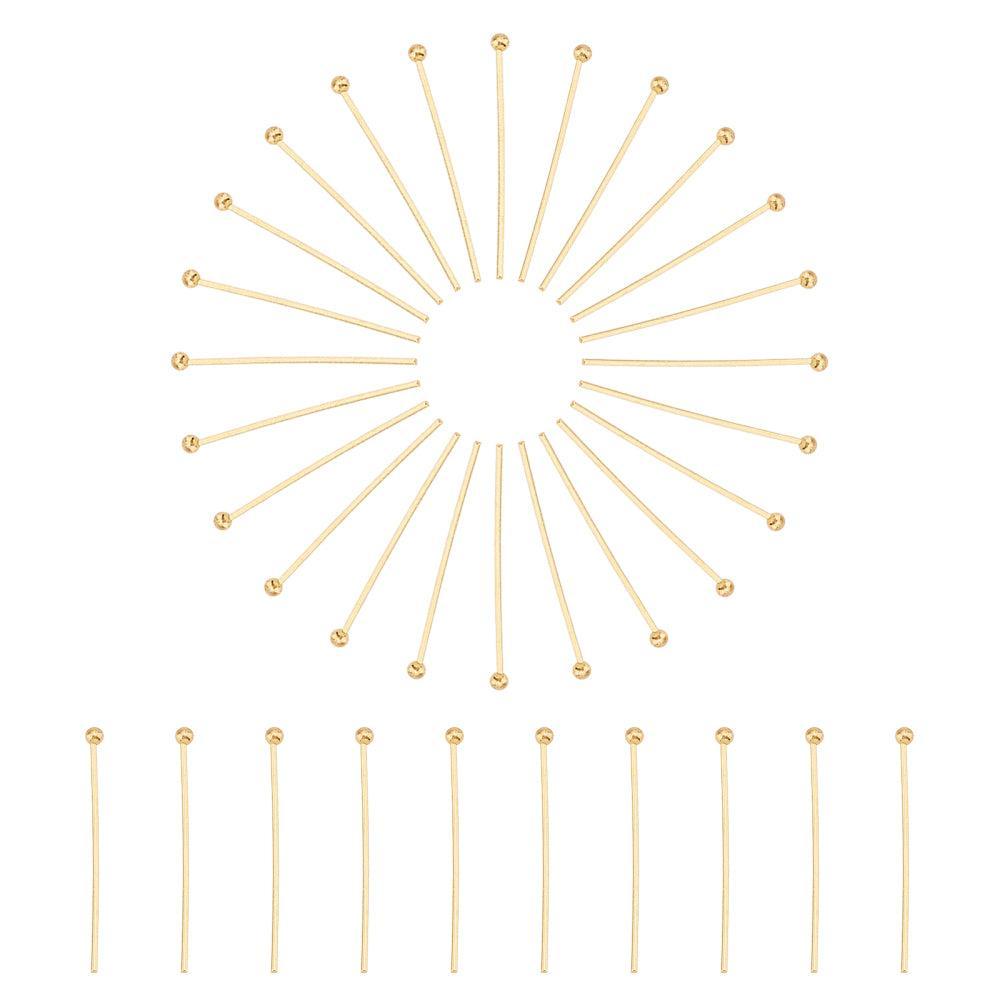 Nietstiften Bolletje Premium 18k RVS Goud 25mm - 8 stuks-Onderdelen-Kraaltjes van Renate
