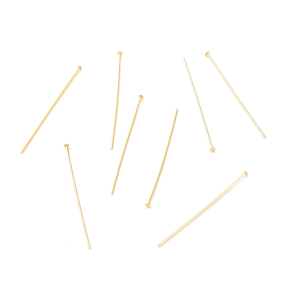 Nietstiften Brass Goud 0.7x38mm - 10 stuks-Onderdelen-Kraaltjes van Renate