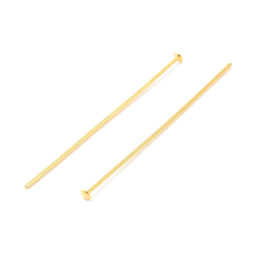 Nietstiften Brass Goud 0.7x38mm - 10 stuks-Onderdelen-Kraaltjes van Renate