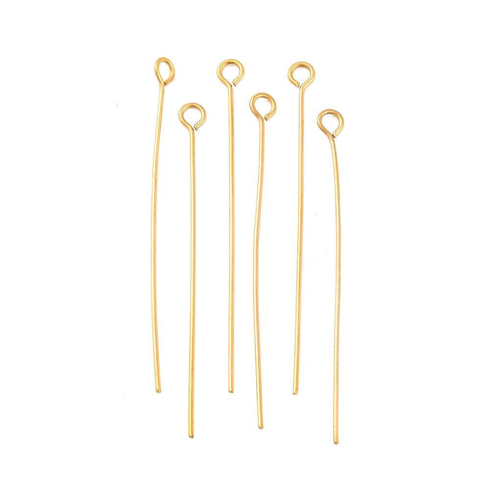 Nietstiften Gold plated premium 40x0.6mm - 3 stuks-Onderdelen-Kraaltjes van Renate