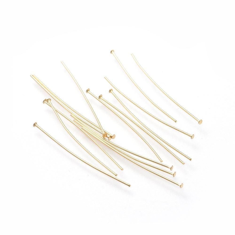 Nietstiften Premium 18k RVS Goud 35x0.7mm - 8 stuks-Onderdelen-Kraaltjes van Renate