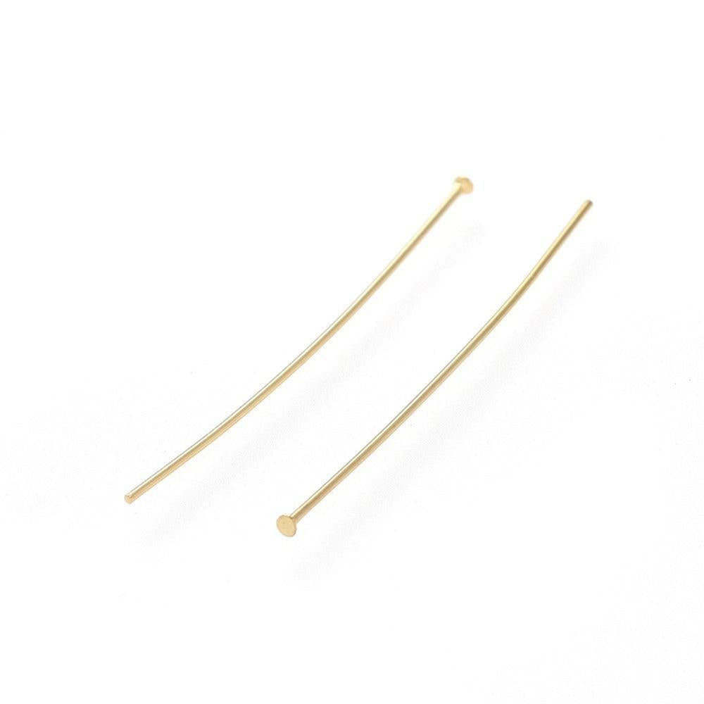 Nietstiften Premium 18k RVS Goud 35x0.7mm - 8 stuks-Onderdelen-Kraaltjes van Renate