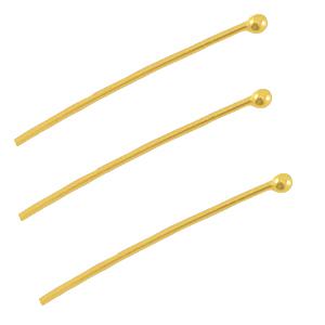 Nietstiften bolletje Goud DQ 25x0,7mm - 15 stuks-Kraaltjes van Renate