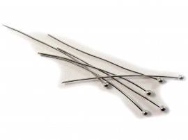 Nietstiften bolletje zilver 40mm - 20 stuks-Kraaltjes van Renate