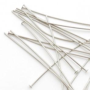 Nietstiften licht zilver 30mm - 50 stuks-Kraaltjes van Renate
