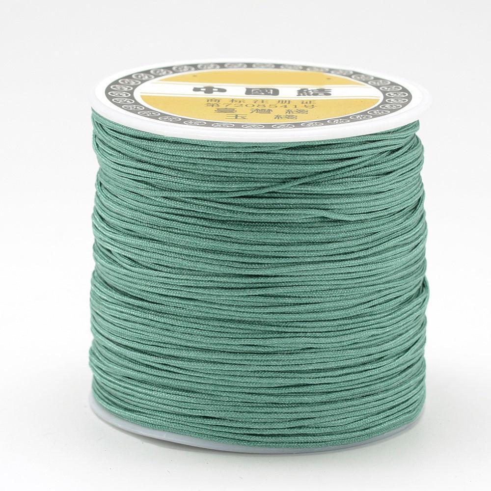 Nylon Koord Dark Seafoam Green 0.8mm - vanaf 5 meter-Koord-Kraaltjes van Renate
