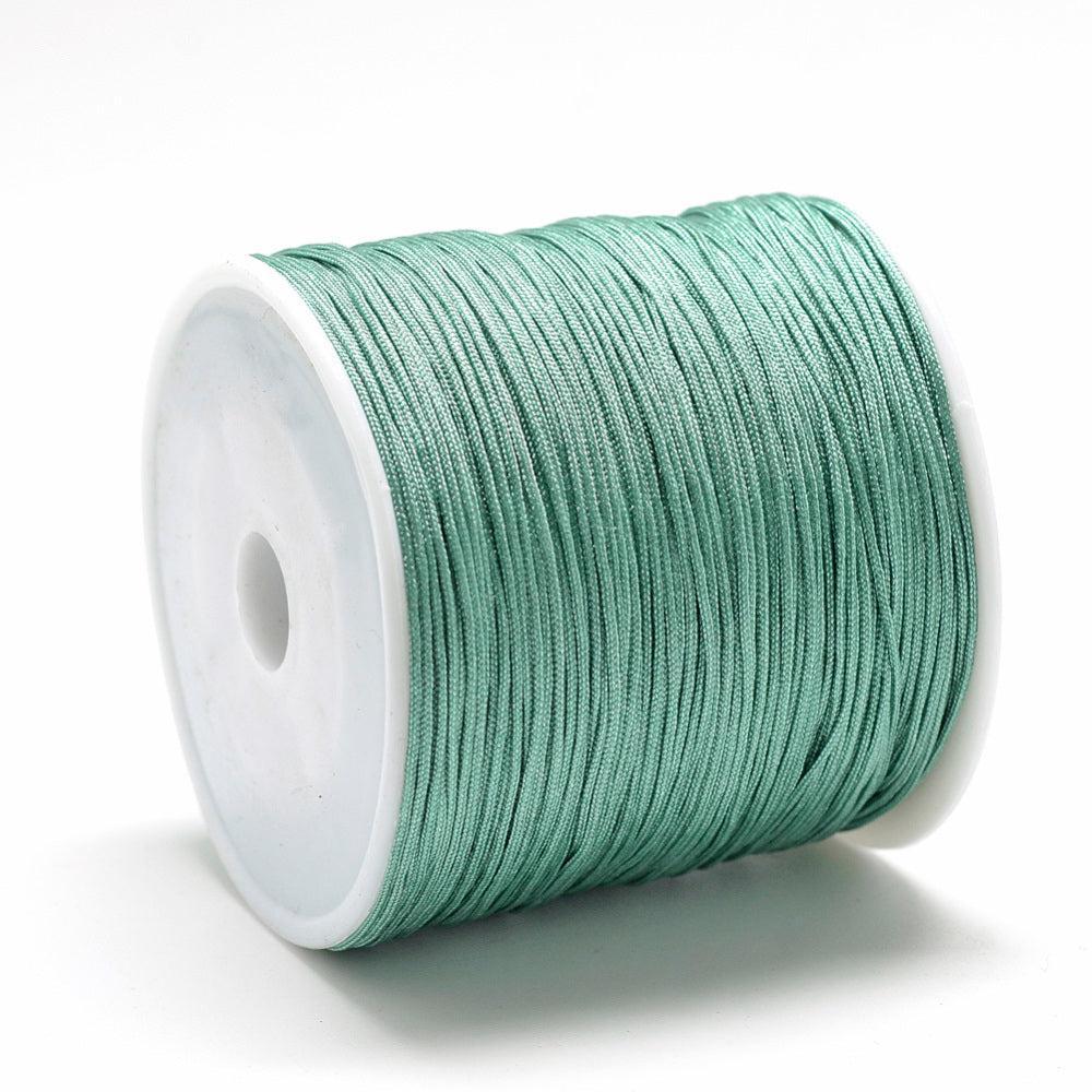 Nylon Koord Dark Seafoam Green 0.8mm - vanaf 5 meter-Koord-Kraaltjes van Renate
