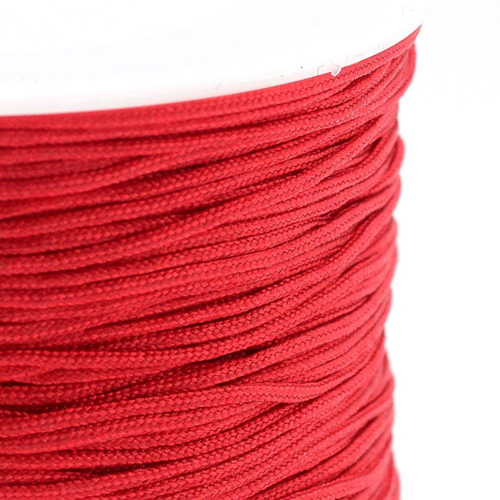Nylon Koord Fel Rood 0.8mm - vanaf 5 meter-Koord-Kraaltjes van Renate
