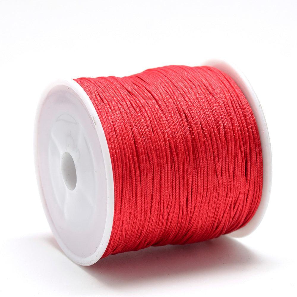 Nylon Koord Fel Rood 0.8mm - vanaf 5 meter-Koord-Kraaltjes van Renate