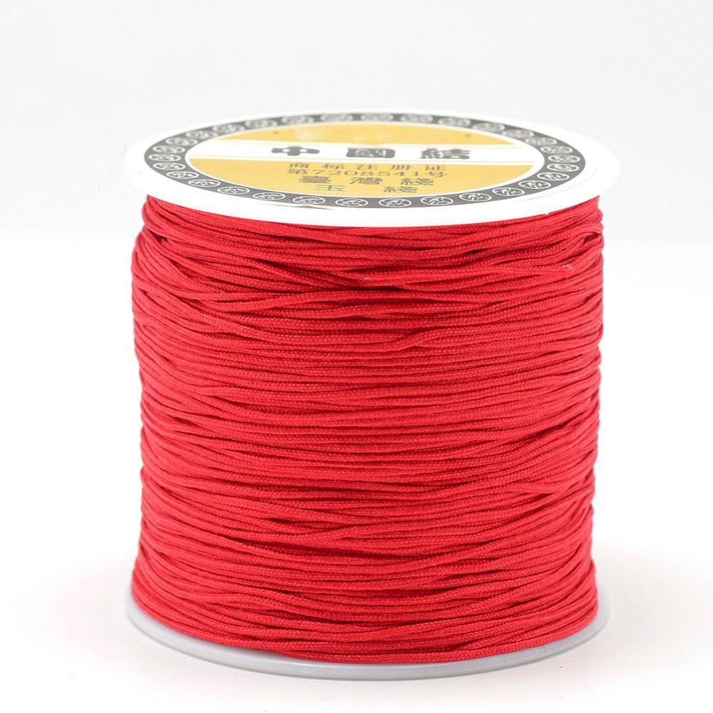 Nylon Koord Fel Rood 0.8mm - vanaf 5 meter-Koord-Kraaltjes van Renate