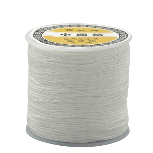 Nylon Koord Wit 0.8mm - vanaf 5 meter-Koord-Kraaltjes van Renate