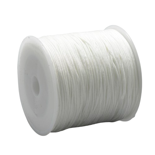 Nylon Koord Wit 0.8mm - vanaf 5 meter-Koord-Kraaltjes van Renate