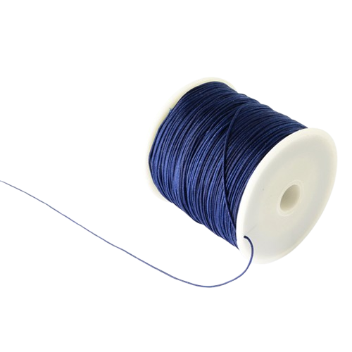 Nylon Rattail Koord Donker Blauw 0.5mm - 5 meter-Koord-Kraaltjes van Renate