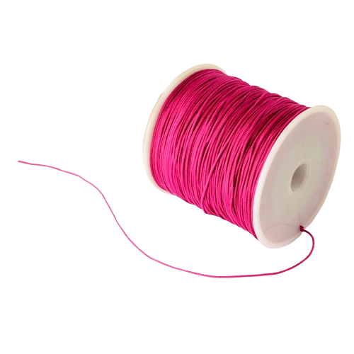 Nylon Rattail Koord Fuchsia Roze 0.5mm - 5 meter-Koord-Kraaltjes van Renate