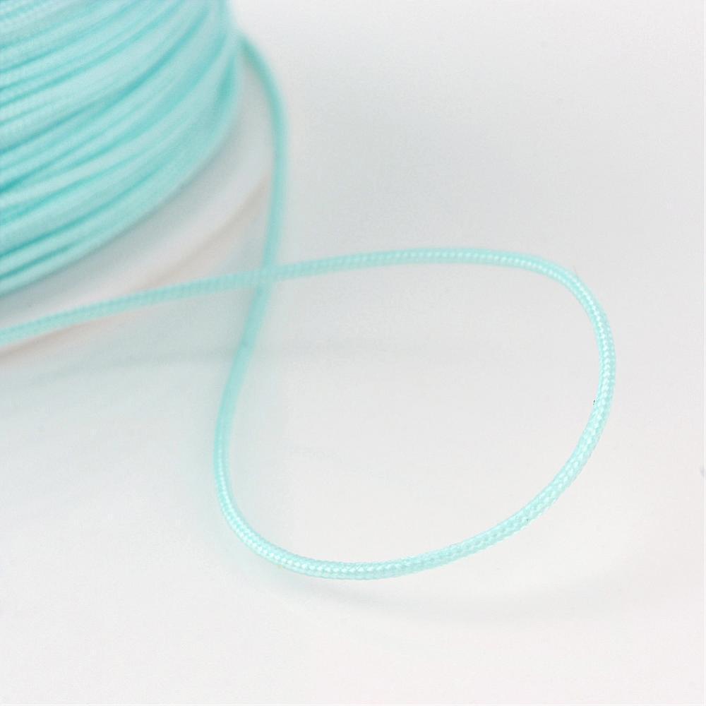 Nylon Rattail Koord Licht Aqua 0.5mm - 5 meter-Koord-Kraaltjes van Renate