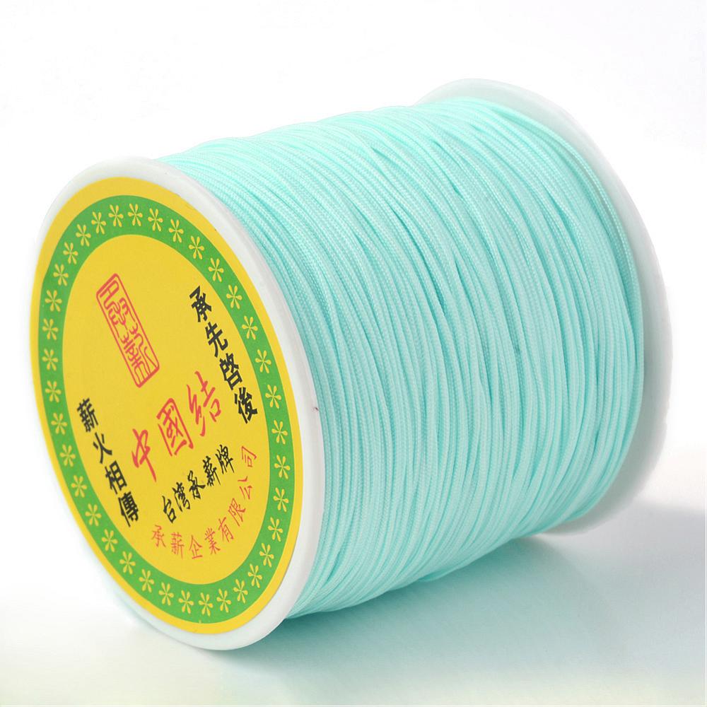 Nylon Rattail Koord Licht Aqua 0.5mm - 5 meter-Koord-Kraaltjes van Renate