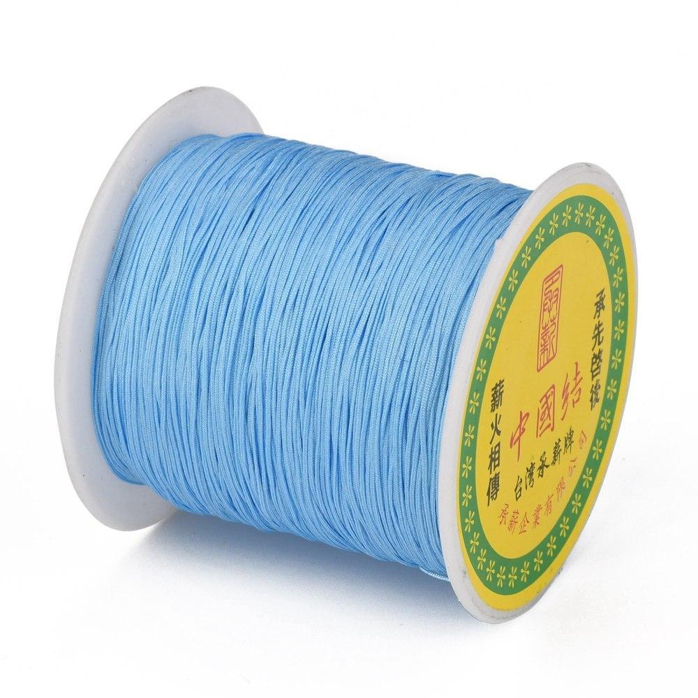 Nylon Rattail Koord Licht Blauw 0.5mm - 5 meter-Koord-Kraaltjes van Renate