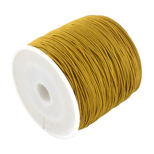 Nylon Rattail Koord Oker Goud 0.5mm - 5 meter-Koord-Kraaltjes van Renate
